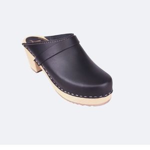 Lotta Swedish black slip on clogs size 37